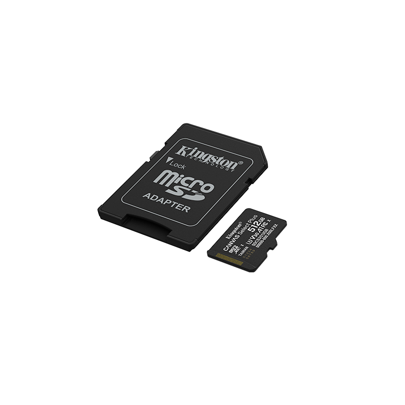 Tarjeta MicroSD KINGSTON 512GB c/Adap Gen3 150MB/s Canvas S Plus CL10