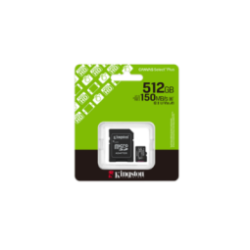 Tarjeta MicroSD KINGSTON 512GB c/Adap Gen3 150MB/s Canvas S Plus CL10