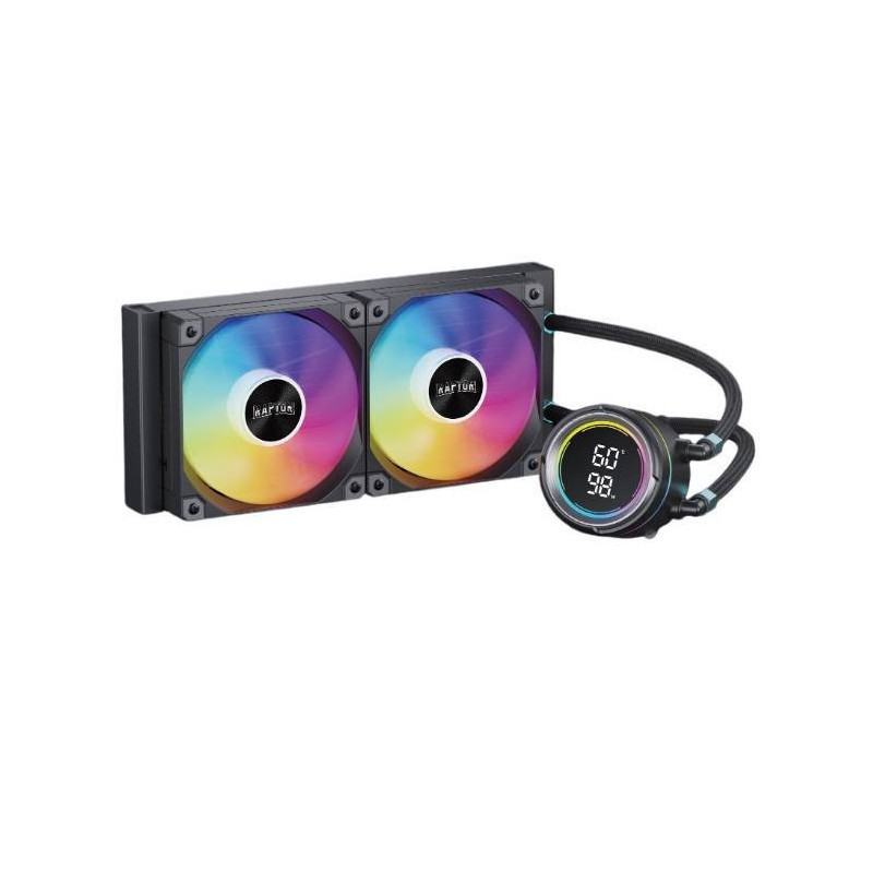 Water Cooling Raptor Aqua Pro 240 Display 2x CPU Cooler 240mm Negro