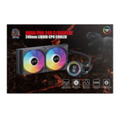 Water Cooling Raptor Aqua Pro 240 Display 2x CPU Cooler 240mm Negro