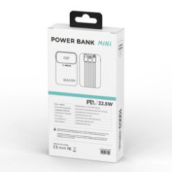 Power Bank Kelyx Mini 10000 mHa Type-C+USB+Lightning Fast Charge 22.5W Black