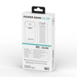 Power Bank Kelyx Slim 20000 mHa Type-C+USB+Lightning Fast Charge 22.5W Black