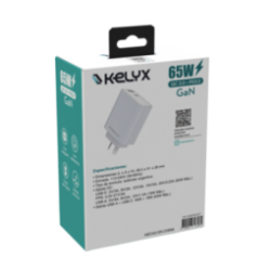 Cargador Kelyx 65W USB Type C Blanco