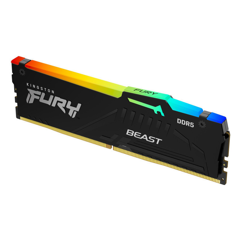 Memoria DDR5 Kingston 32Gb 6400 MHz FURY BEAST RGB Black EXPO