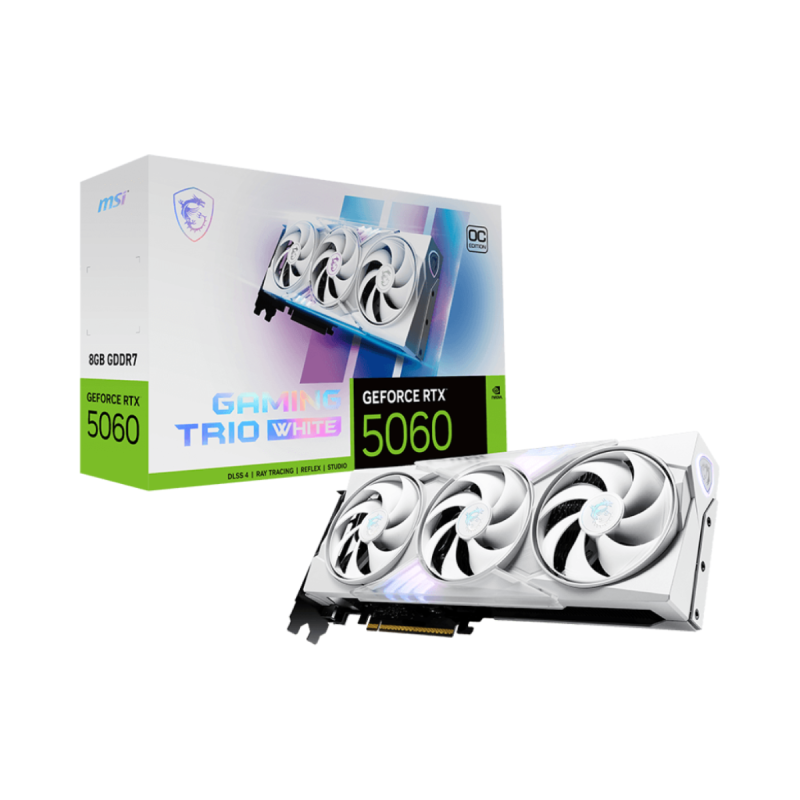 Placa de Video MSI GeForce RTX 5060 8G GAMING TRIO OC WHITE