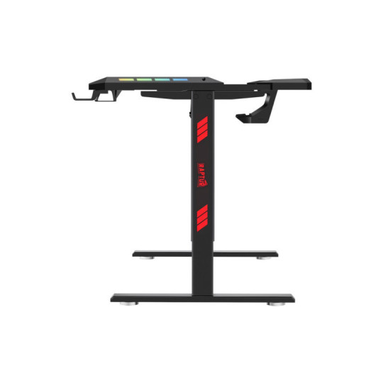 Escritorio Gamer Raptor Glow Station RGB c/elevacion h/80kg c/portavasos + porta auricular
