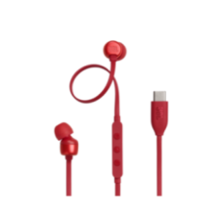 AURICULAR JBL T310C CABLEADO USB C ROJO