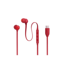 AURICULAR JBL T310C CABLEADO USB C ROJO