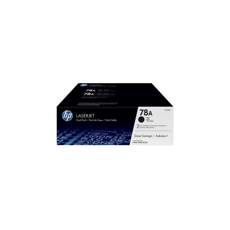 Toner CE278AD HP 78A Blk Dual Pack LJ Toner