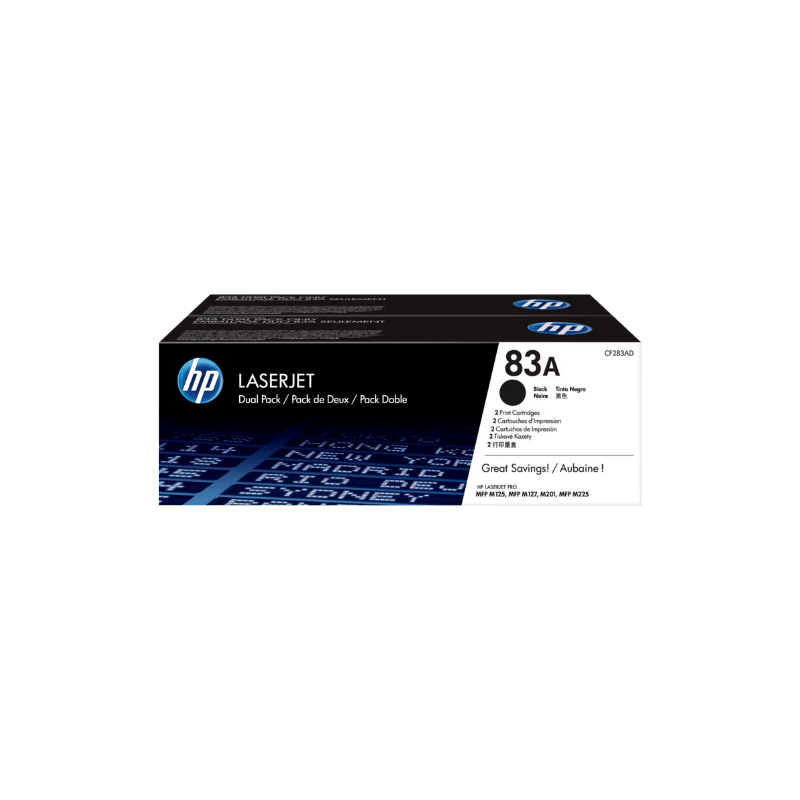 Toner CF283AD HP 83A Blk Dual Pack LJ Toner