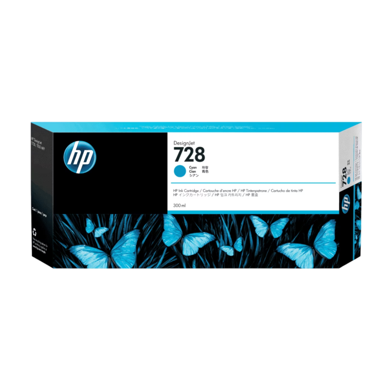 Cartucho F9K17A HP 728 300 ml Cyan Ink Cartucho