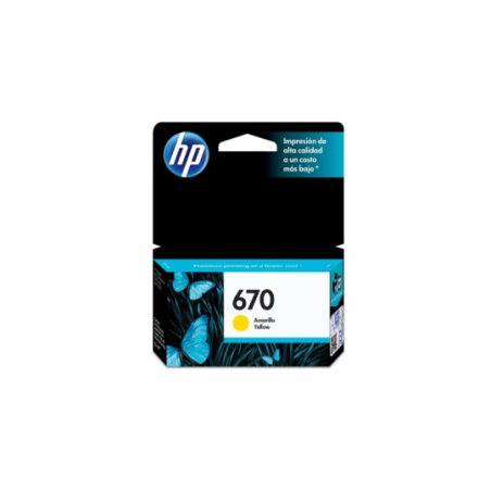 Cartucho HP 670 YELLOW INK Cartucho CZ116AL