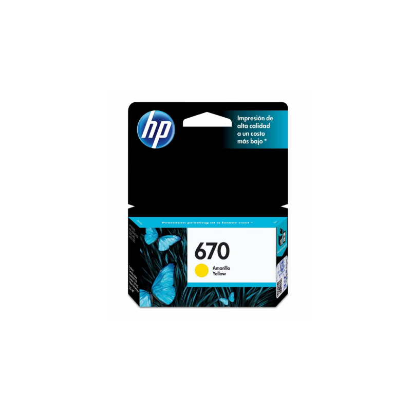 Cartucho HP 670 YELLOW INK Cartucho CZ116AL