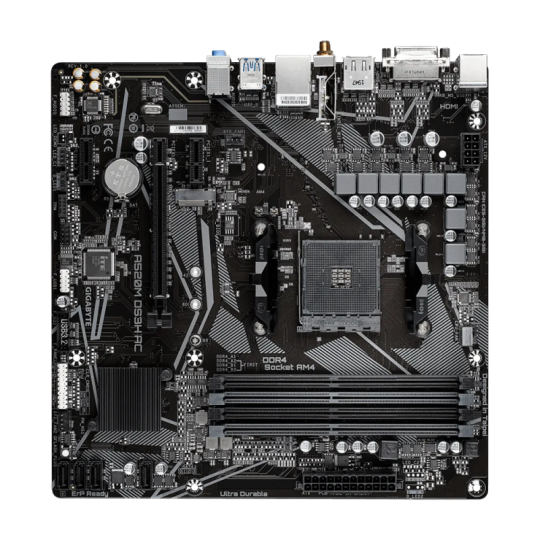 Motherboard Gigabyte A520M DS3H AC DDR4 AM4 Serie 3000/4000/5000