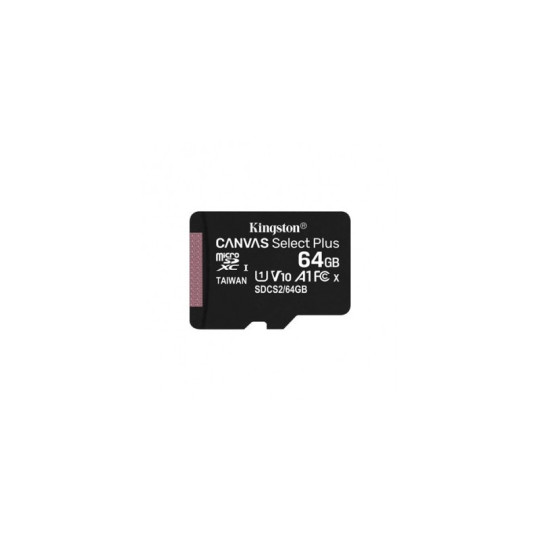 TARJETA MICRO SDXC 64GB CANVAS SELECT PLUS C/ADAPTADOR KINGSTON