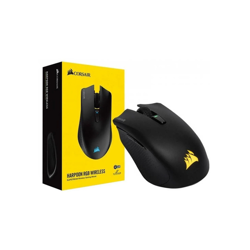 MOUSE WIRELESS CORSAIR HARPOON RGB, CH-9311011-NA SLIPSTREAM BLACK 10000 DP
