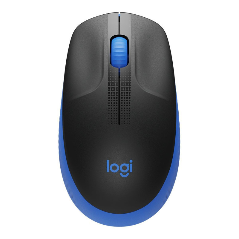 MOUSE INALÁMBRICO LOGITECH M190 AZUL Y NEGRO