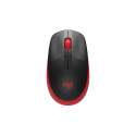 MOUSE INALÁMBRICO LOGITECH M190 ROJO Y NEGRO