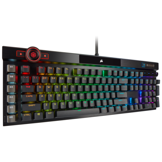TECLADO CORSAIR K100 RGB MECANICO SWITCH CORSAIR OPX BLACK