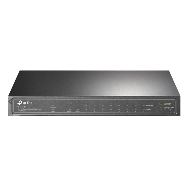 SWITCH TL-SG1210P GIGABIT 9P 8POE+ 1SFP TP LINK