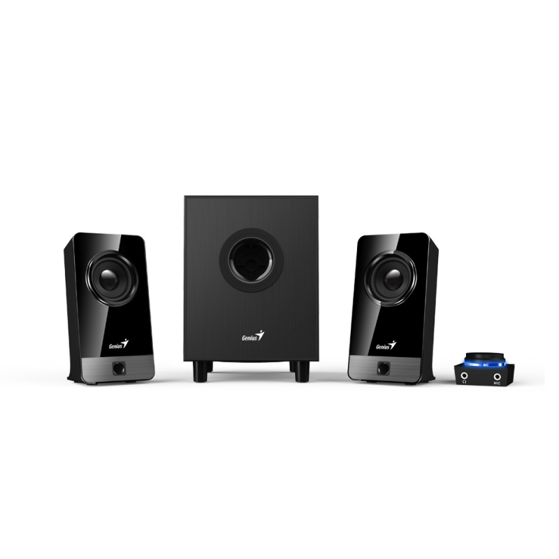 PARLANTES GENIUS SW-2.1 300X 10W NEGRO