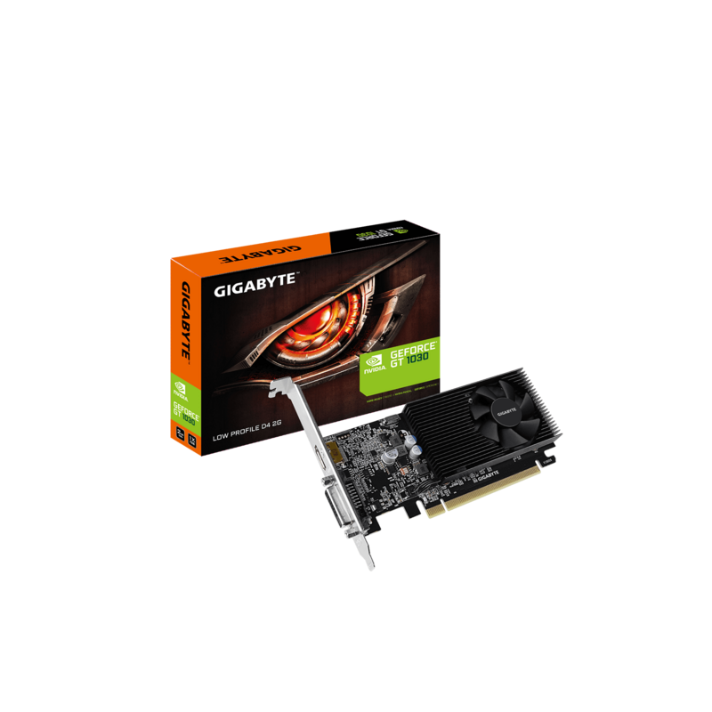 Placa de Video VGA Gigabyte GeForce GT 1030 GDDR4 2G LP