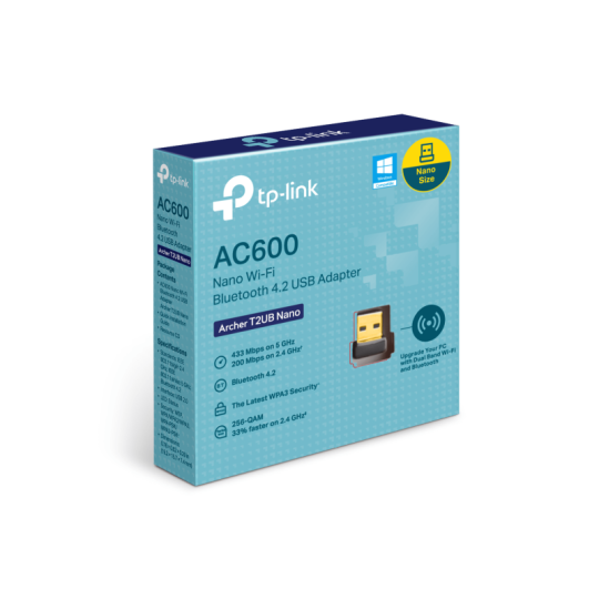 Placa Archer T2UB Nano P.RedW + Bluetooth USB AC600 Dual band