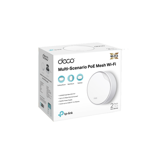 ACCESS POINT DECO X50 POE PACK DE 2 MESH TP LINK AX3000 WIFI GIGABIT