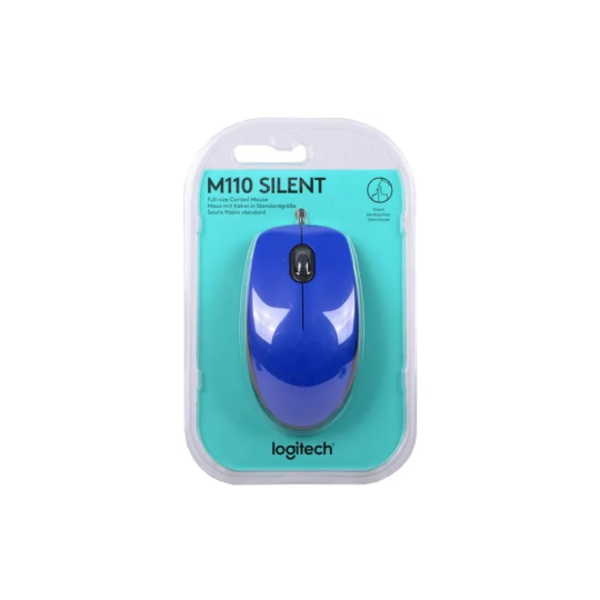 MOUSE LOGITECH M110 SILENT BLUE