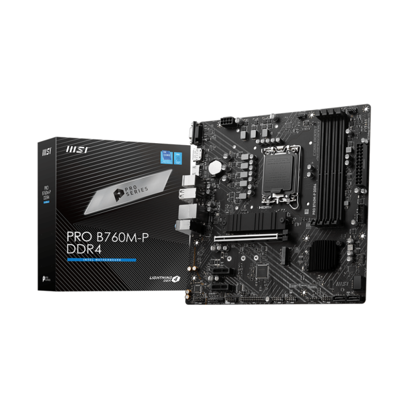 MOTHERboard MSI PRO B760M-P DDR4 1700 (12VA/13VA GEN)
