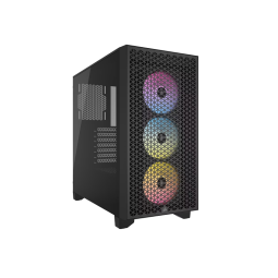 Gabinete Corsair 3000D RGB Airflow Mid-Tower TG RGB Fan x3 Black