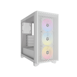 GABINETE CORSAIR 3000D RGB AIRFLOW MID-TOWER TG RGB FAN X3 WHITE