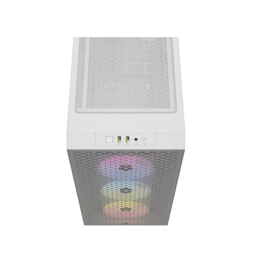 GABINETE CORSAIR 3000D RGB AIRFLOW MID-TOWER TG RGB FAN X3 WHITE