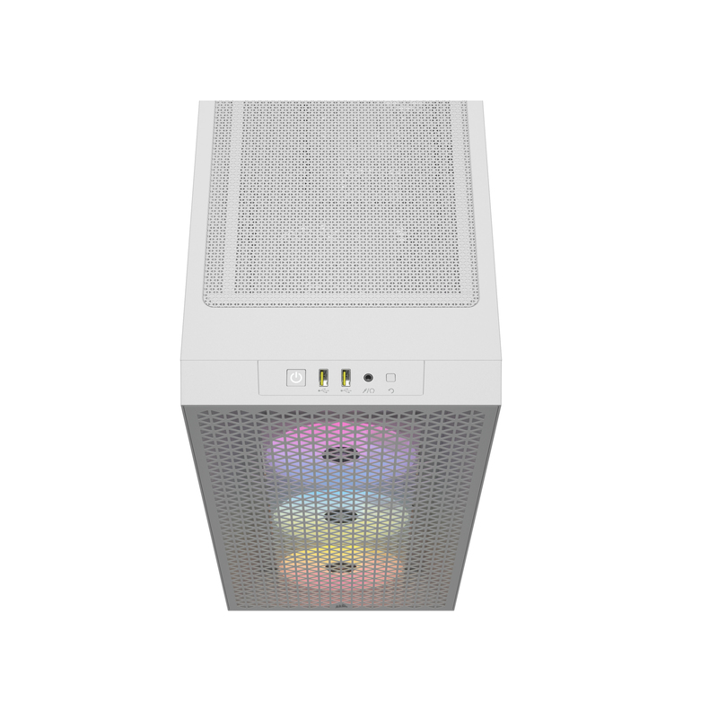 GABINETE CORSAIR 3000D RGB AIRFLOW MID-TOWER TG RGB FAN X3 WHITE