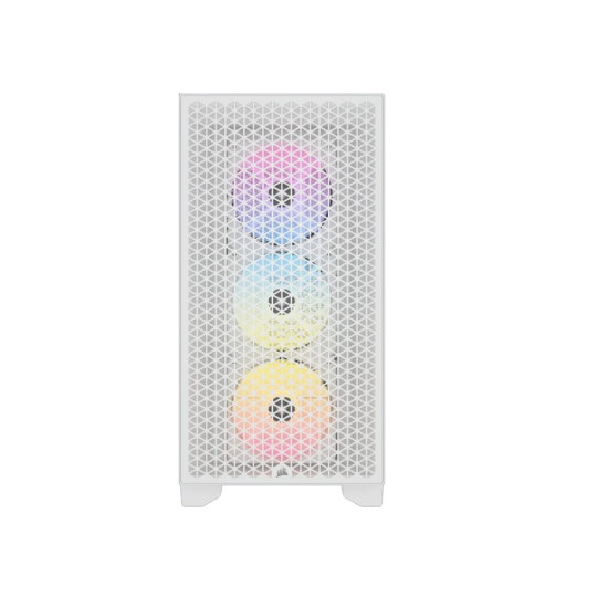 GABINETE CORSAIR 3000D RGB AIRFLOW MID-TOWER TG RGB FAN X3 WHITE