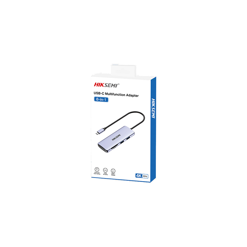 HUB HIKSEMI 8EN1 USB TYPE C HDMI SD USB 3.0 X3 / USB 2.0