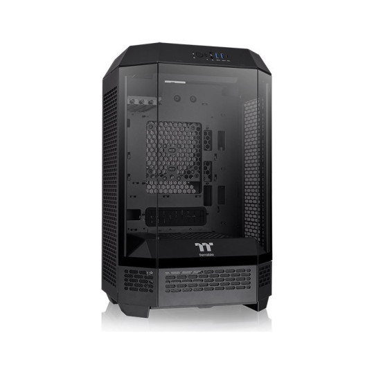 Gabinete TT The Tower 300 Mid-Tower TG x3 Fan x2 Black