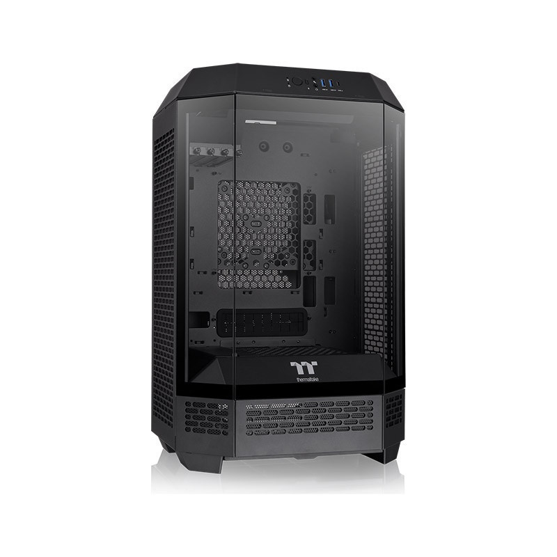 Gabinete TT The Tower 300 Mid-Tower TG x3 Fan x2 Black