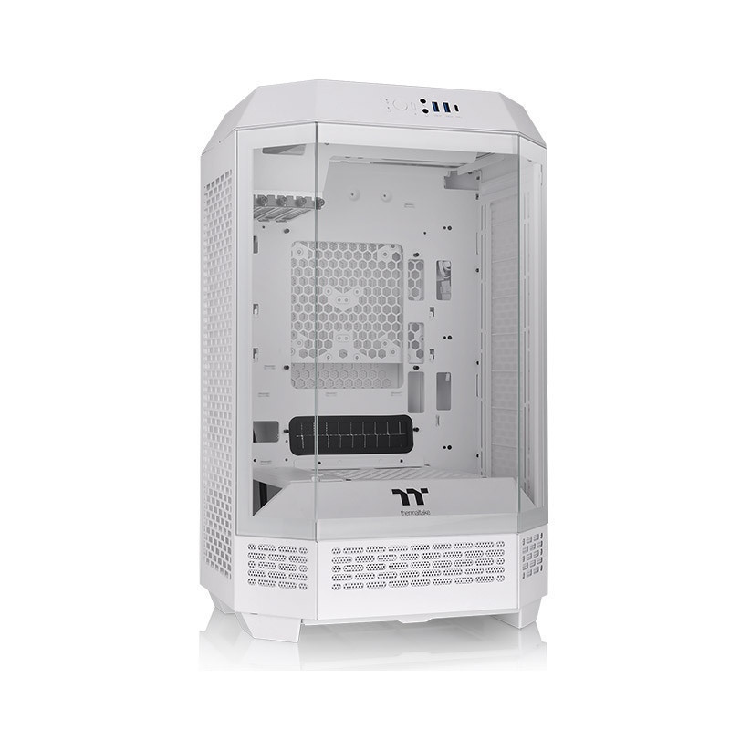 Gabinete TT The Tower 300 Mid-Tower TG x3 Fan x2 Snow White