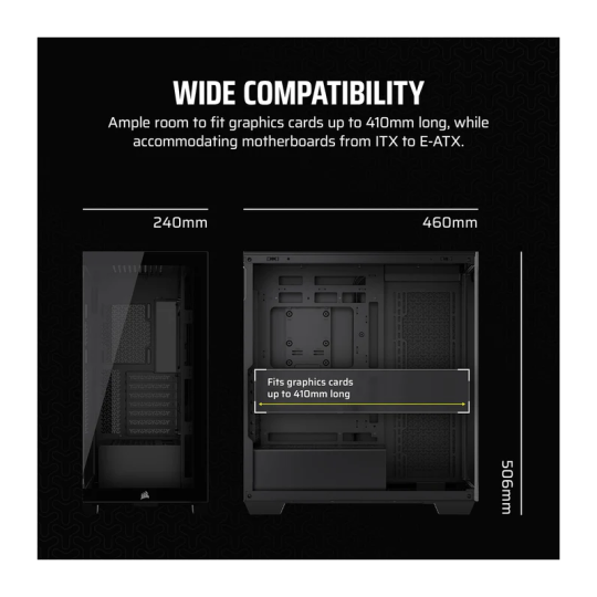 Gabinete Corsair 3500X Mid-Tower TG Black