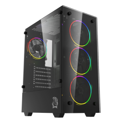Gabinete Raptor Sentinel TG Mid-Tower RGB Fan x4 w/button control
